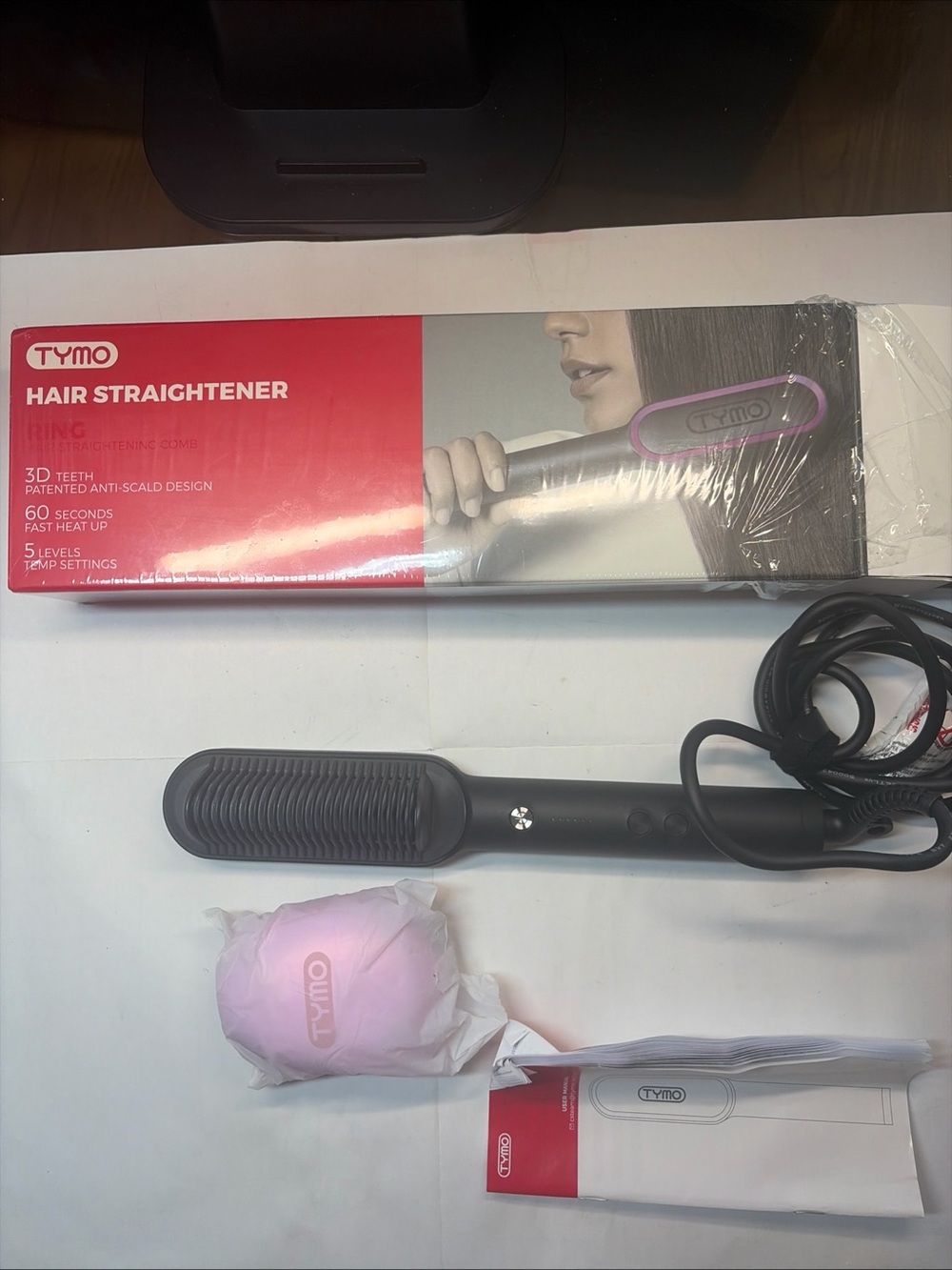 TYMO Hair Straightener Brush Hot Comb Hair Straighteners for Women Hair